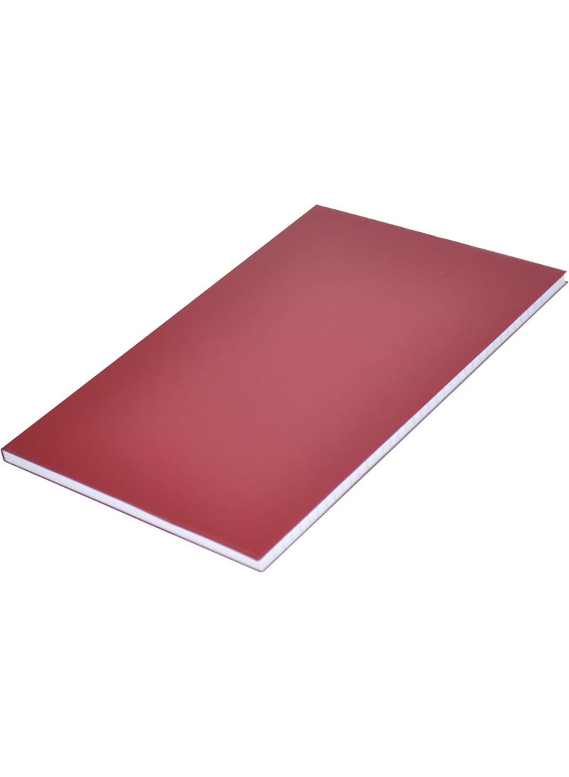 FIS PVC Cover NoteBook, 96 Sheets, 192 pages, Single Line, Maroon Colour 5-Piece - FSNBFS2QPVCMR - Image 1